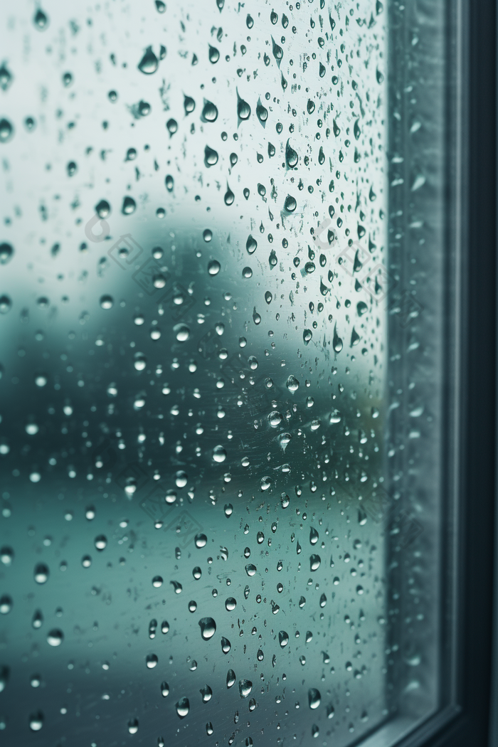 雨天窗户高清雨水室内