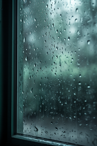 雨天窗户高清雨季起雾