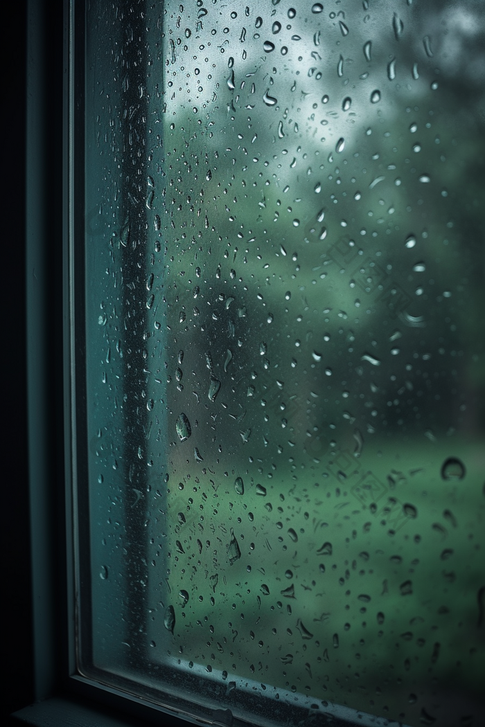 雨天窗户高清室内虚化