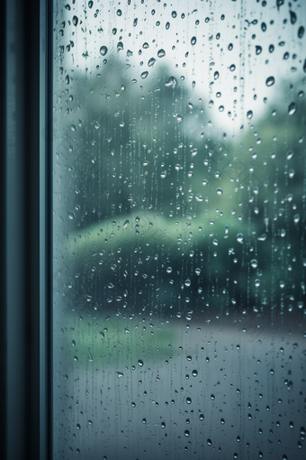 雨天<strong>窗户</strong>高清水滴起雾