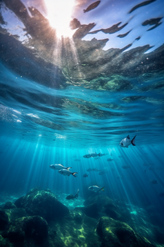 蓝色海洋鱼类海底世界摄影图30
