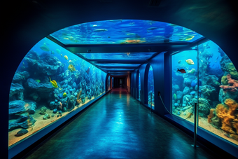 水族馆观光隧道室内海洋世界液体