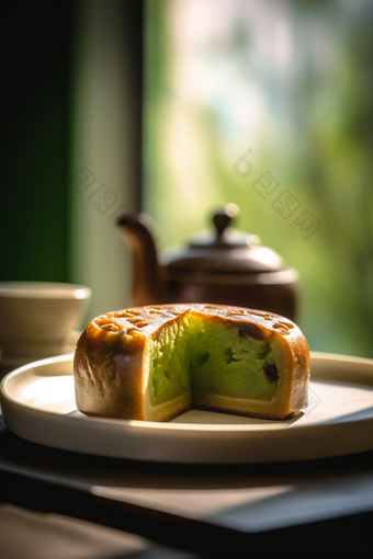 传统美食绿豆糕高清美味餐盘