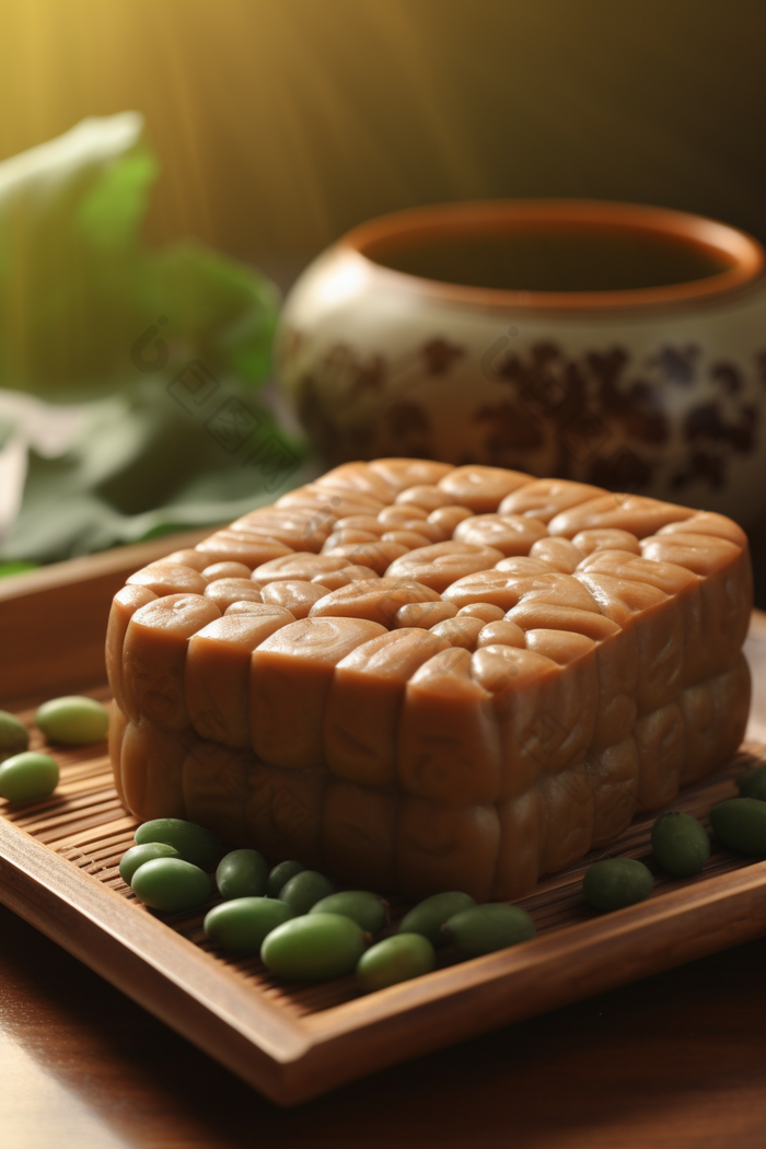传统美食绿豆糕高清食物餐盘