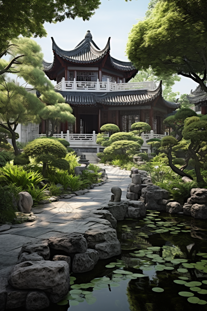 中式园林建筑摄影图4