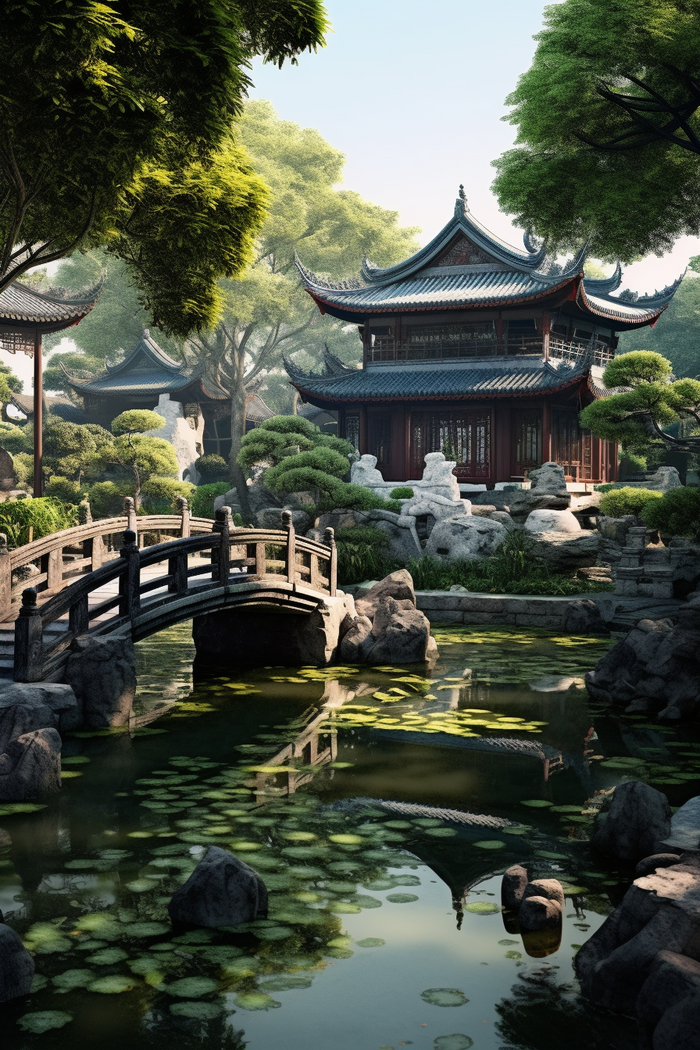 中式园林建筑中国花园中国图片-包图网