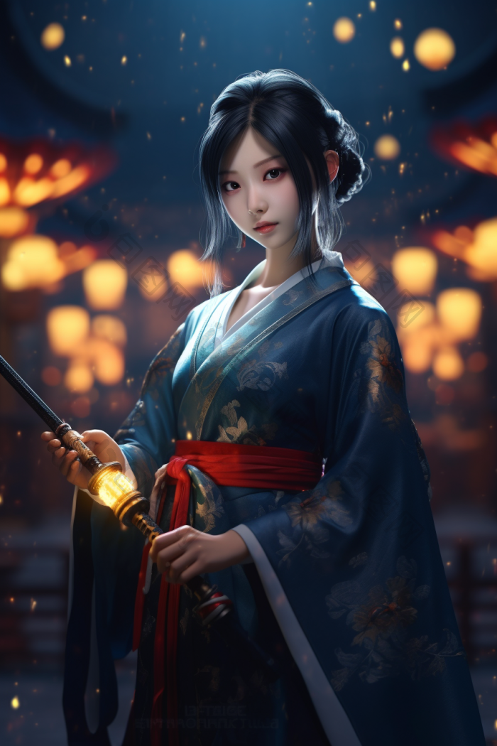 东方女剑客高清图片下载-包图网