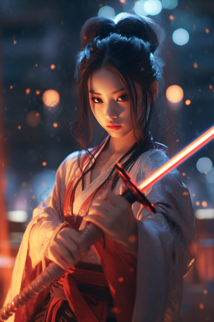 东方女剑客高清图片下载-包图网