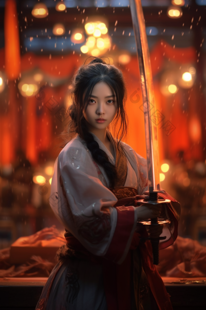 东方女剑客高清图片下载-包图网