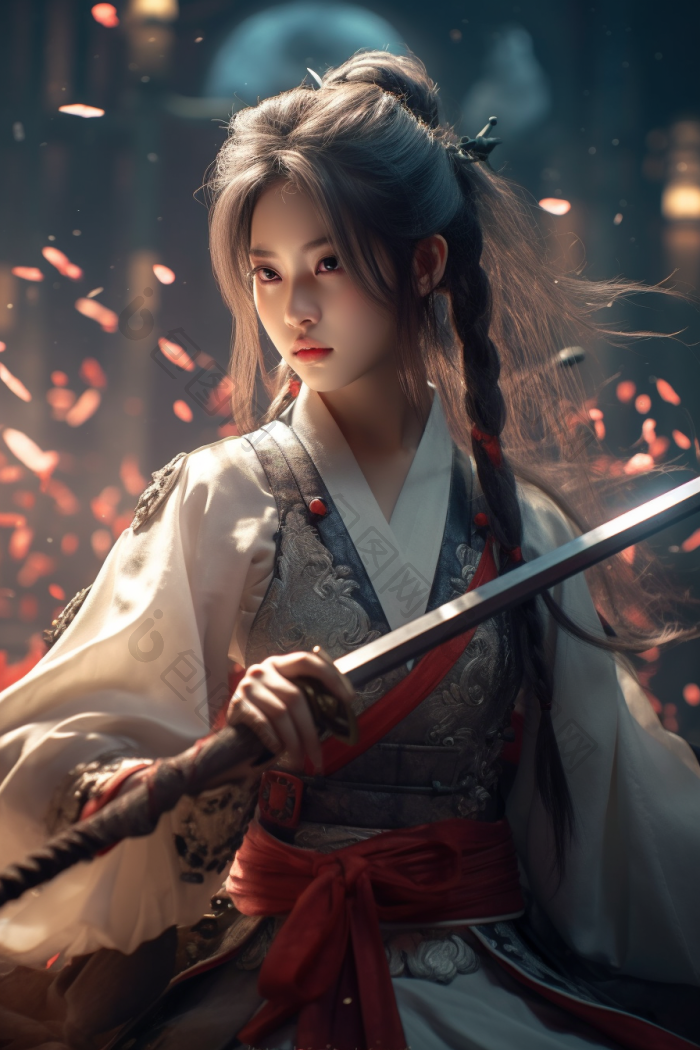 东方女剑客高清图片下载-包图网