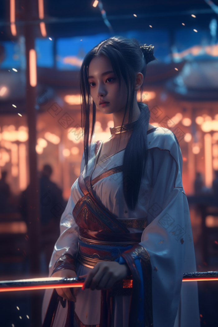 东方女剑客高清图片下载-包图网