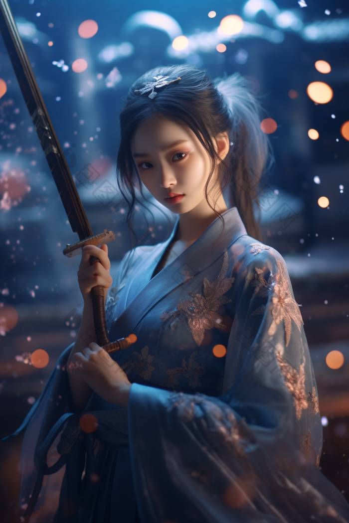 东方女剑客高清图片下载-包图网