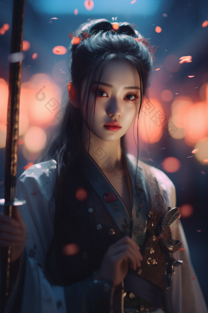 东方女剑客高清图片下载-包图网