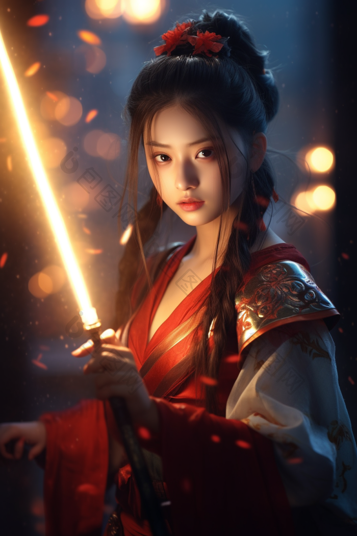 东方女剑客高清图片下载-包图网