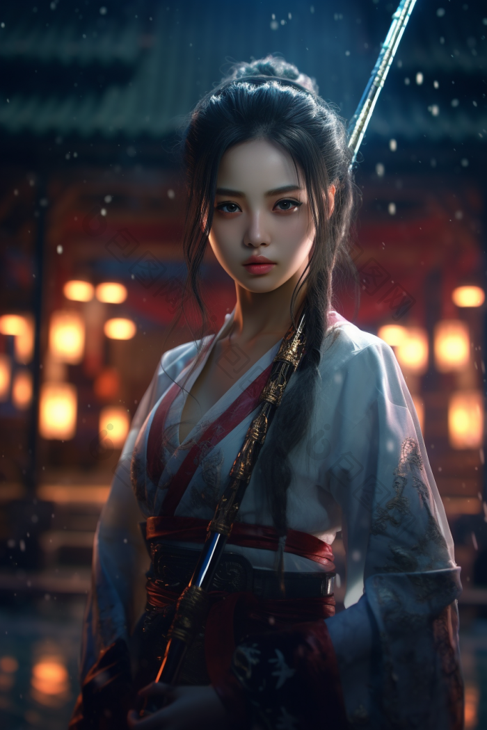 东方女剑客高清图片下载-包图网