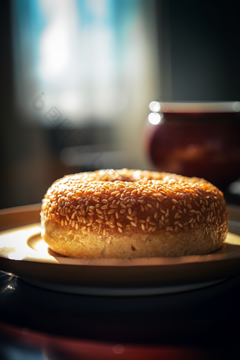 传统美食芝麻饼高清食物食品