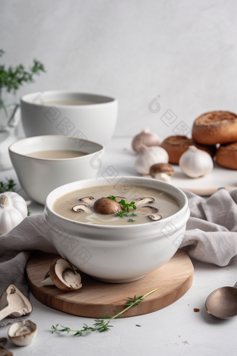 餐饮煲汤营养菌菇汤蘑菇汤汁