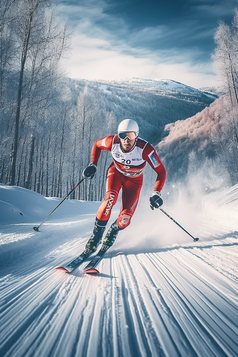 极限运动高山滑雪人像摄影图7