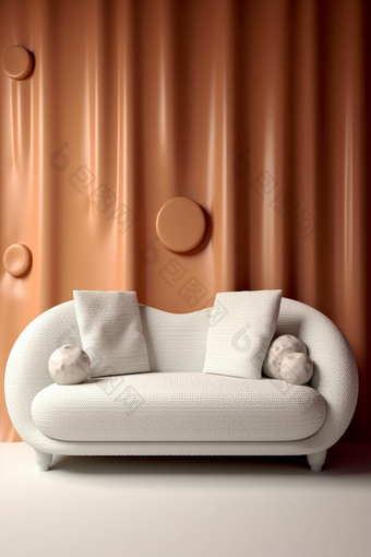 现代风客厅沙发一角温馨室内设计