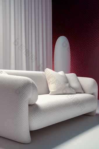 现代风客厅沙发一角CAD装潢