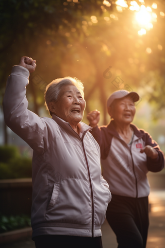 老年人休闲锻炼身体竖图<strong>体育</strong>全民健身