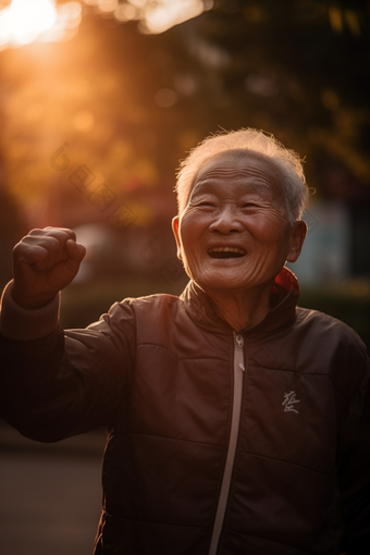 老年人休闲锻炼身体竖图健康运动