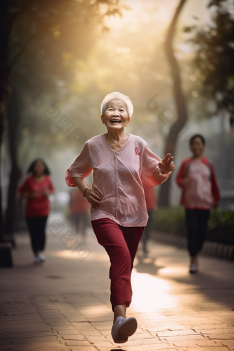 老年人休闲锻炼身体竖图体育活动健身