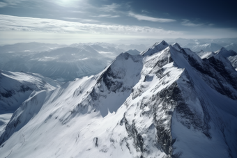 高耸入云的<strong>雪山</strong>冰雪高峰