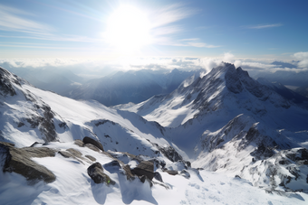 高耸入云的<strong>雪山</strong>冰雪冰山