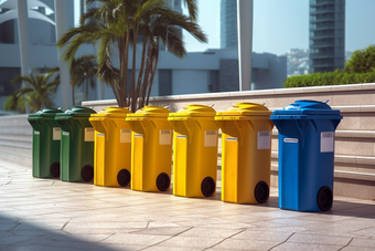 城市环保垃圾分类垃圾桶摄影图29