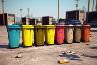 城市环保垃圾分类垃圾桶摄影图32