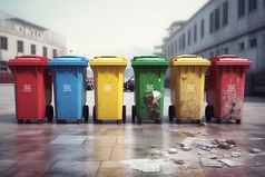 城市环保垃圾分类垃圾桶摄影图19