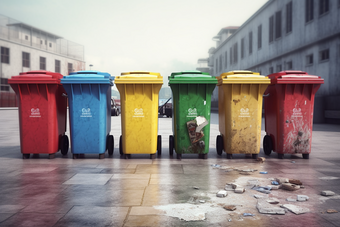 城市环保垃圾分类<strong>垃圾桶</strong>摄影图19