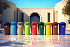 城市环保垃圾分类垃圾桶摄影图25