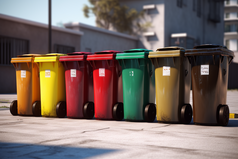城市环保垃圾分类垃圾桶摄影图16