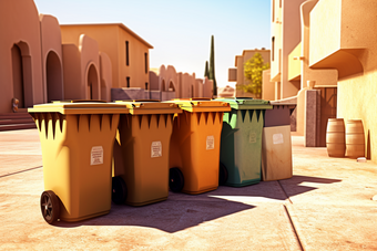 城市环保垃圾分类垃圾桶摄影图10