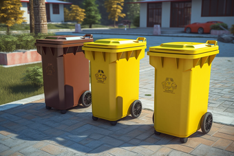 城市环保垃圾分类垃圾桶摄影图6