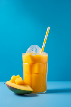 冰镇的芒果饮品摄影图10