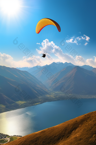 户外高空滑翔伞运动室外体育竞技