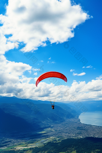 户外高空滑翔伞运动员体育