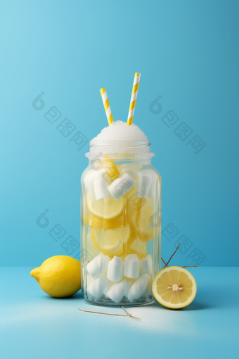 冰镇的柠檬饮品夏季清凉图片