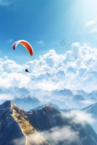 户外高空滑翔伞运动健康比赛