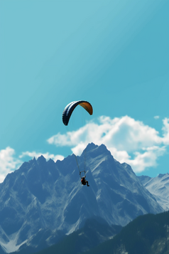 户外高空滑翔伞运动摄影图26