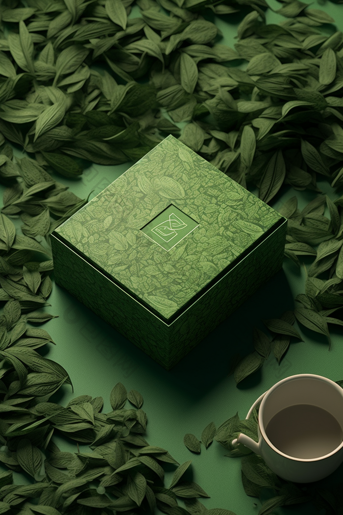 绿色茶叶包装摄影图32