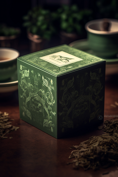 绿色茶叶包装摄影图15