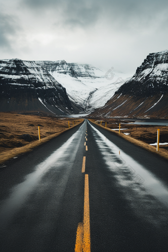 壮丽公路<strong>雪山</strong>壮阔高原