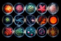 生物细菌培养皿显微镜下摄影图16