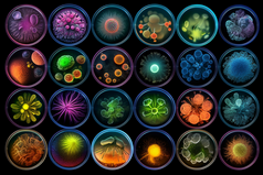 生物细菌培养皿显微镜下摄影图8