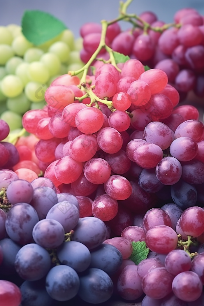 夏日缤纷美味水果新鲜葡萄