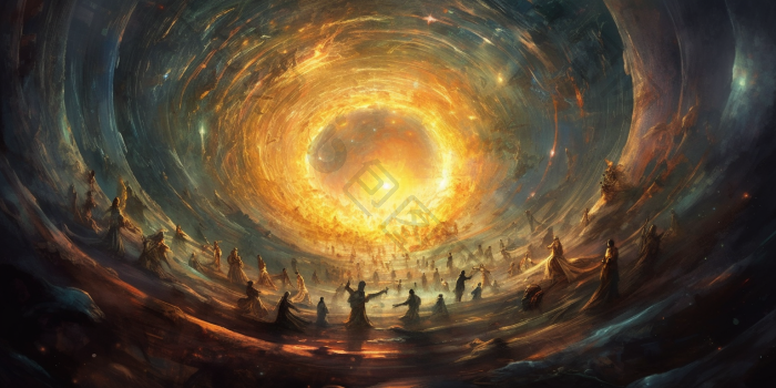 玄幻科技天空传送门宏大场面时空之门高清图片下载-包图网